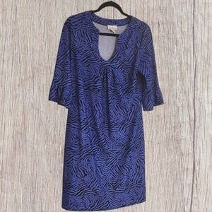 Jude CONNALLY sz LARGE 3/4 SHIFT ANIMAL PRINT DRESS